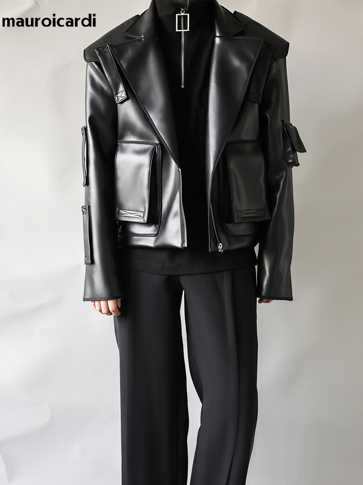 Street Fashion Runway - Mauroicardi Spring Autumn Cool Oversized Short