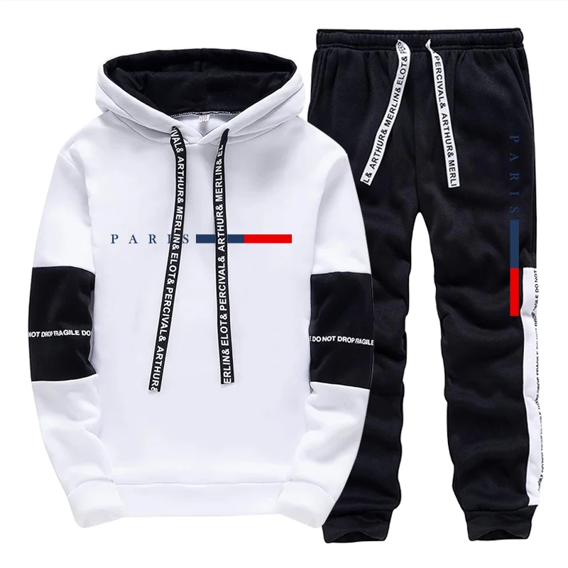 Street Fashion China - Men's Set/Hoodie/Pants Paris Fashion Autumn Winter
