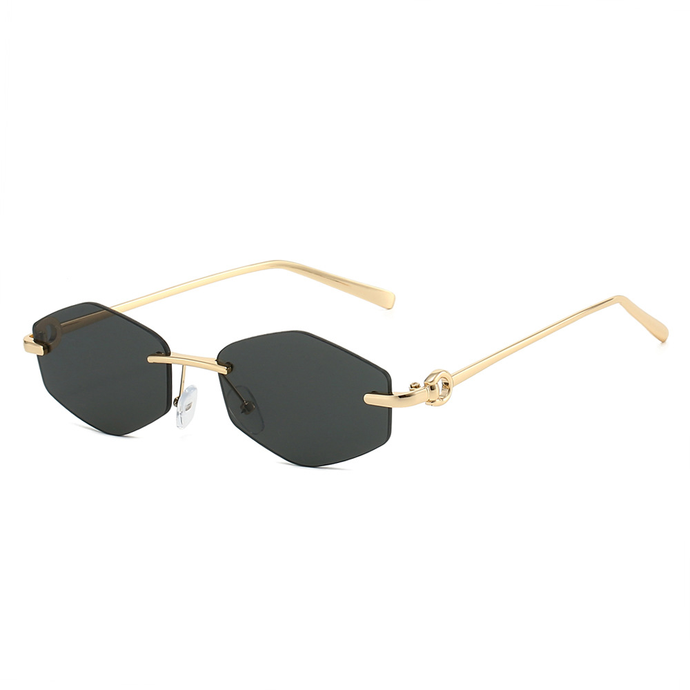 Rhombus Polygon Sunglasses 202 - Street Fashion Glasses ulasan dan harga