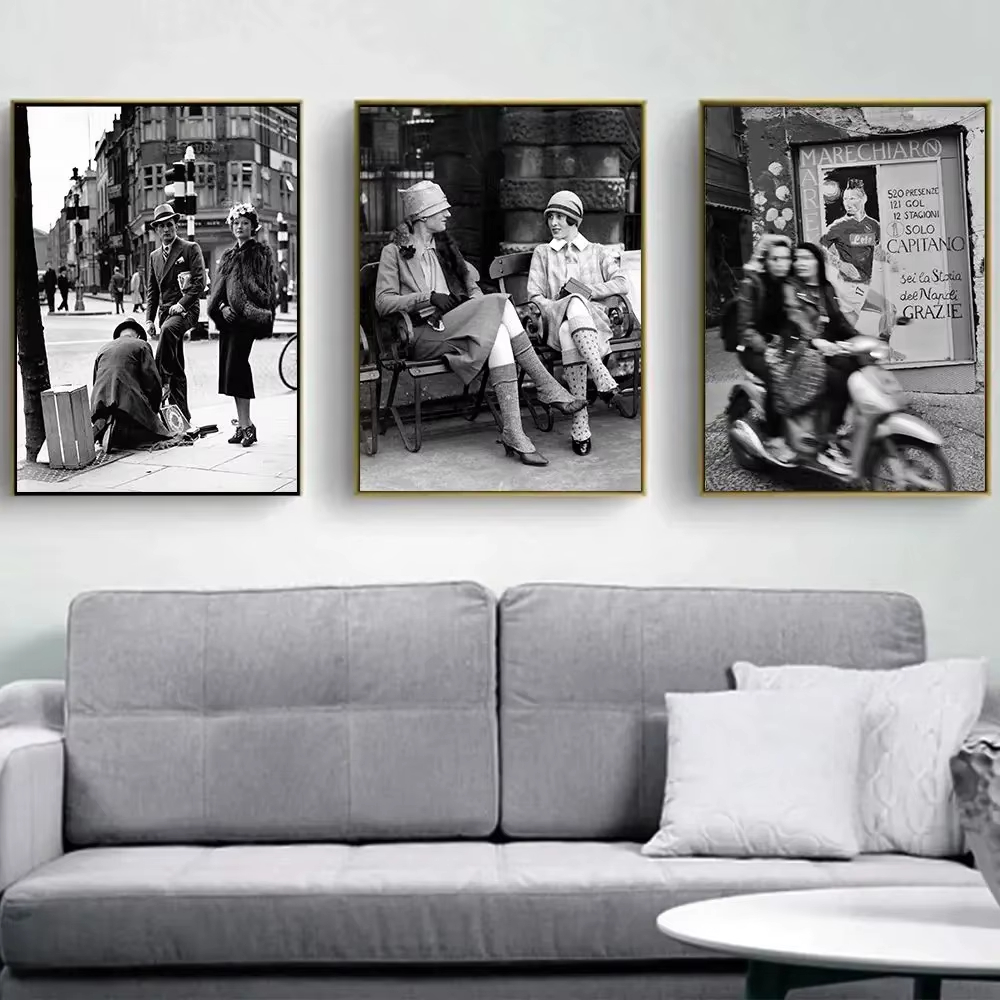 Fashion Black And White Vintag - Street Fashion Photography ulasan dan harga
