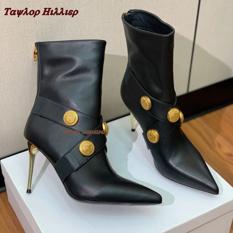 Autumn New Metal Button Ankle  - Street Fashion Female ulasan dan harga