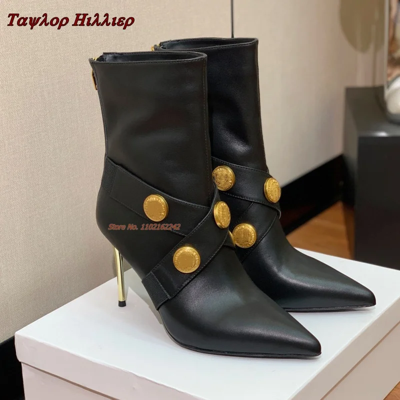 Autumn New Metal Button Ankle  - Street Fashion Female ulasan dan harga