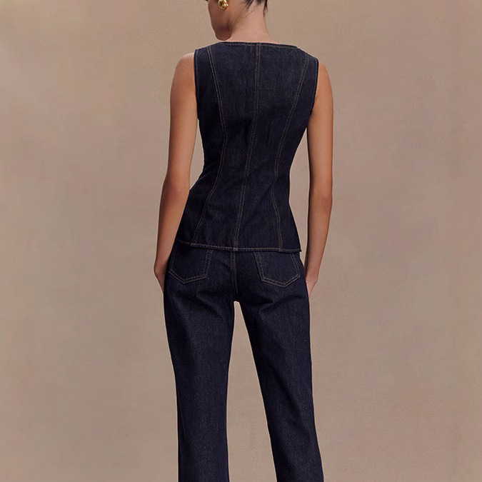 Summer Denim Pant Sets Women 2 - Street Fashion Baggy ulasan dan harga