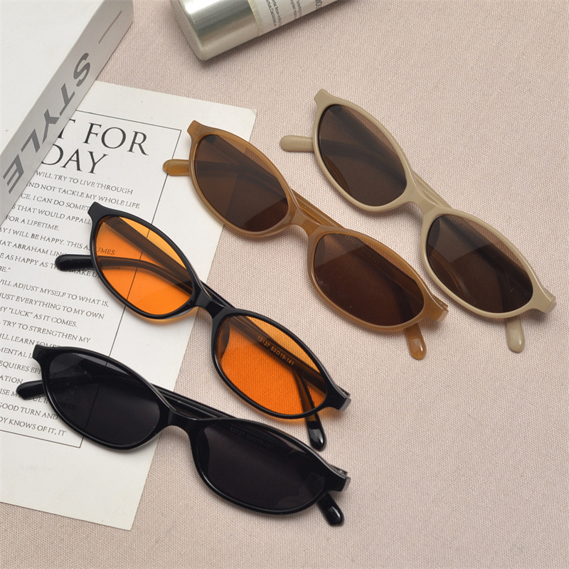 New Retro Oval Cat Eye Sunglas - Street Fashion Glasses ulasan dan harga