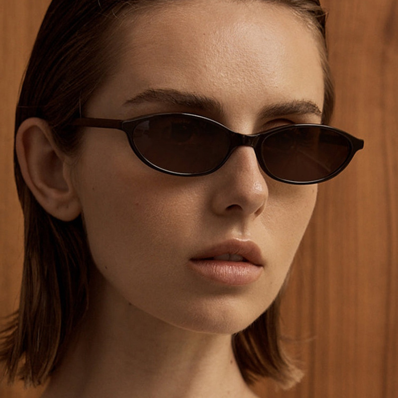 New Retro Oval Cat Eye Sunglas - Street Fashion Glasses ulasan dan harga
