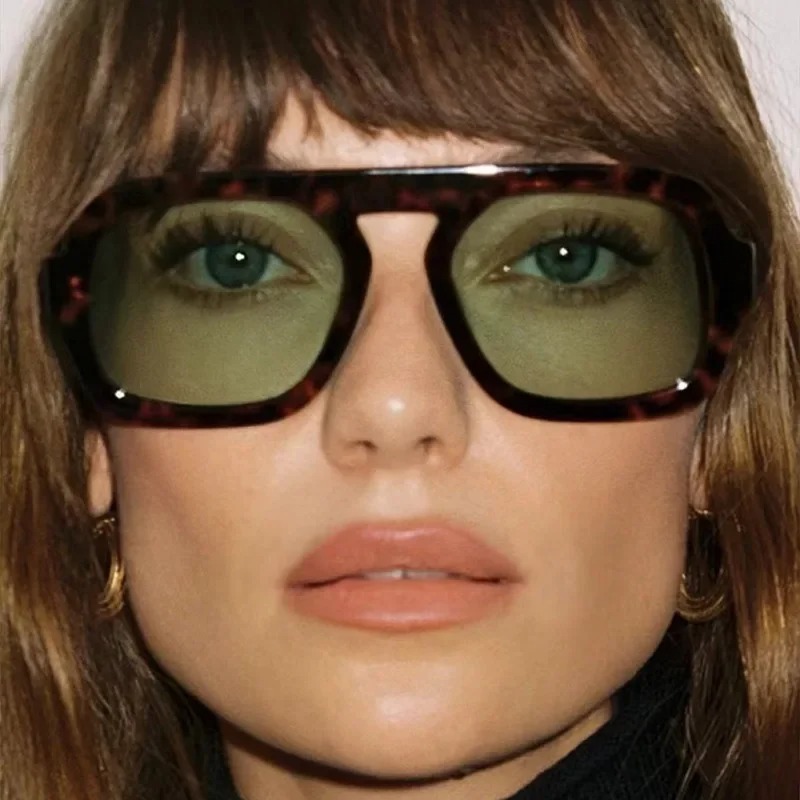 Retro Square Sunglasses Women  - Street Fashion Glasses ulasan dan harga