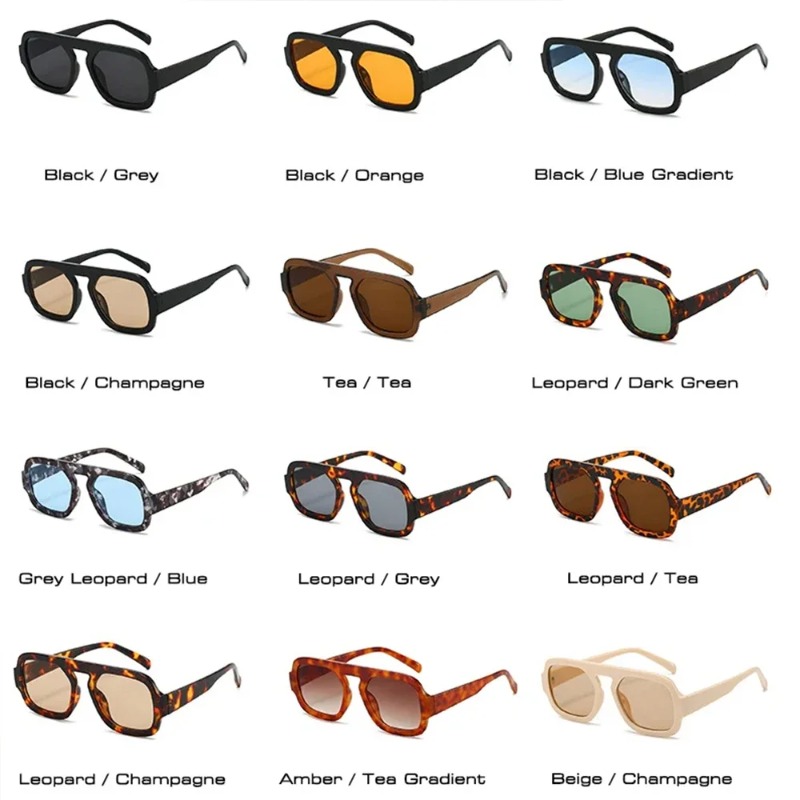 Retro Square Sunglasses Women  - Street Fashion Glasses ulasan dan harga