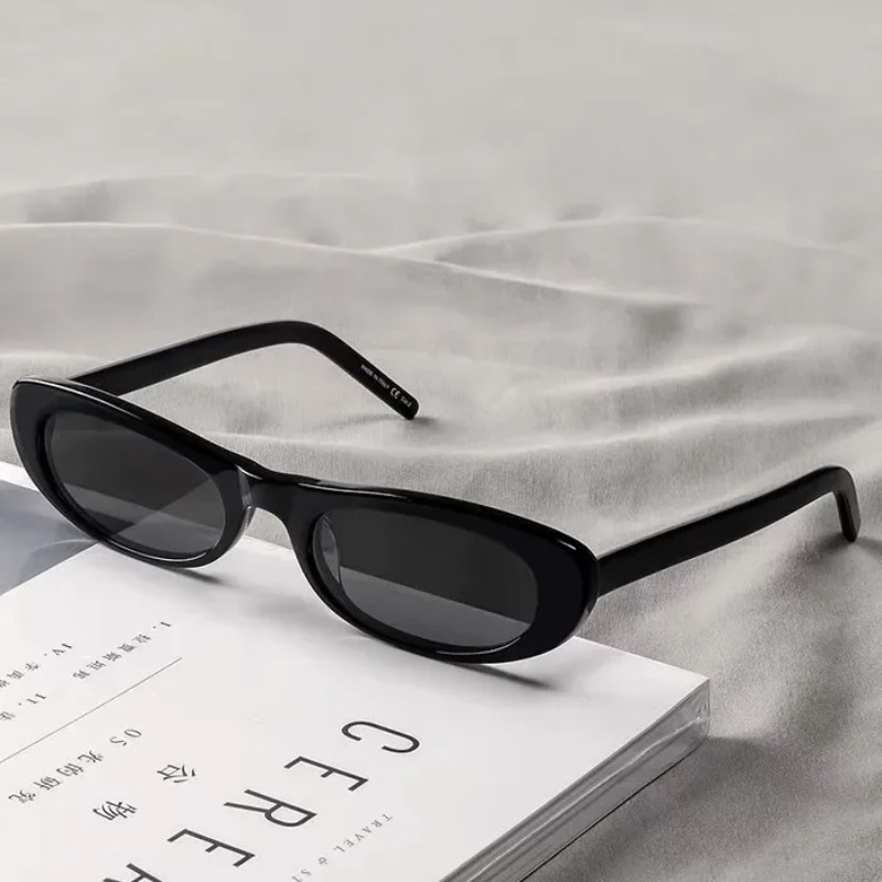 New Retro Oval Frame Sunglasse - Street Fashion Glasses ulasan dan harga