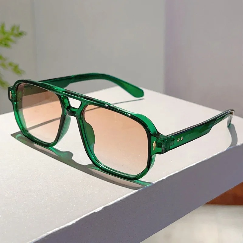 New Vintage Double Bridges Squ - Street Fashion Glasses ulasan dan harga