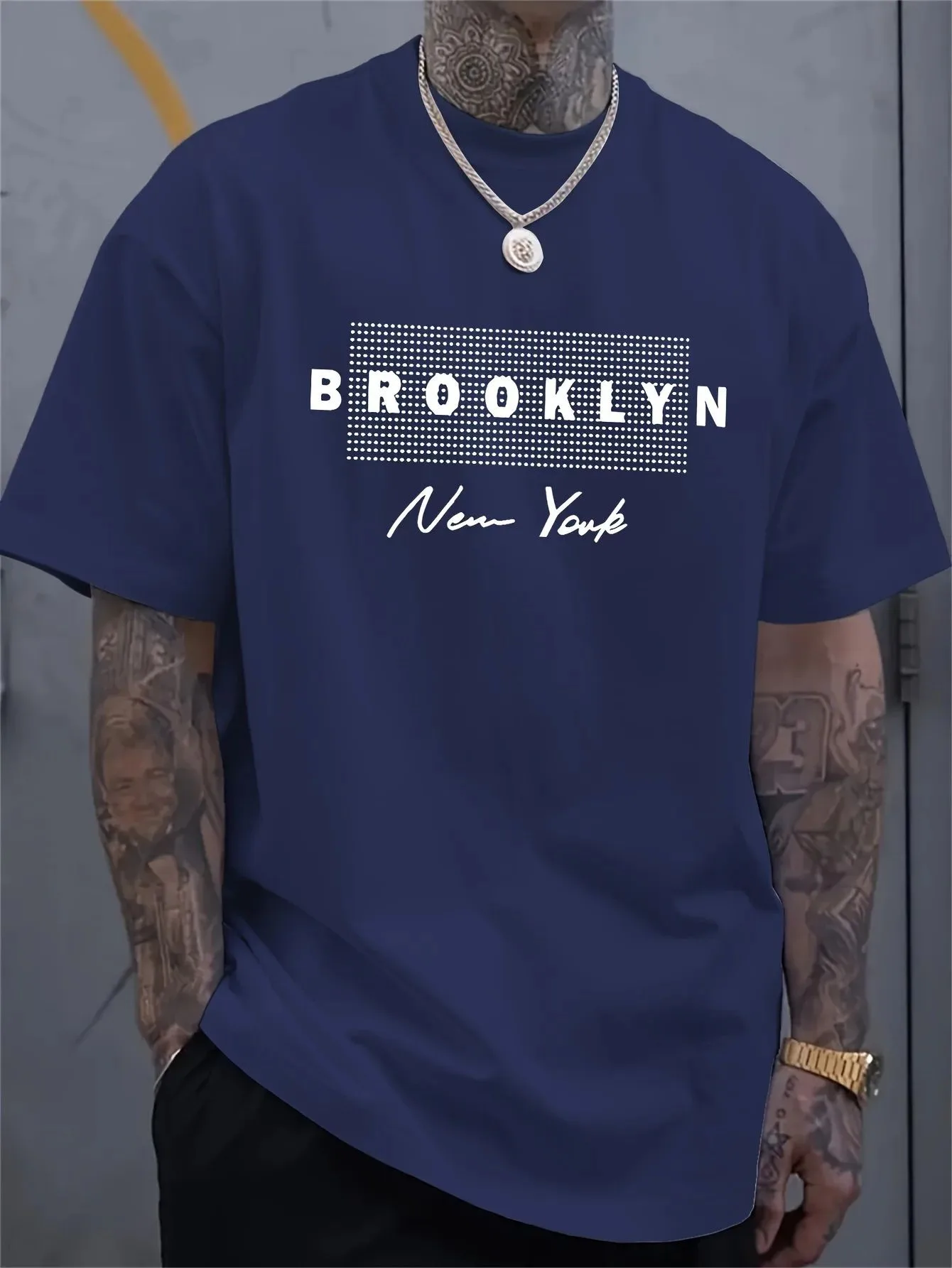 Men's New York Letter Printed  - Street Fashion New York ulasan dan harga