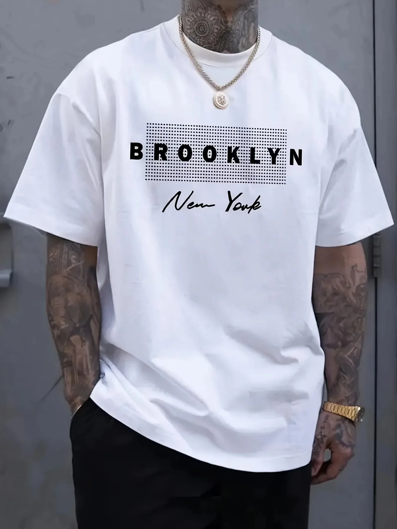 Men's New York Letter Printed  - Street Fashion New York ulasan dan harga