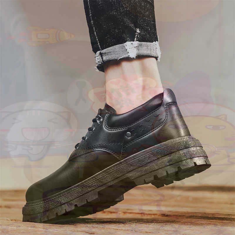 Dark Natural Leather Fashion T - Street Fashion For Short Guys ulasan dan harga