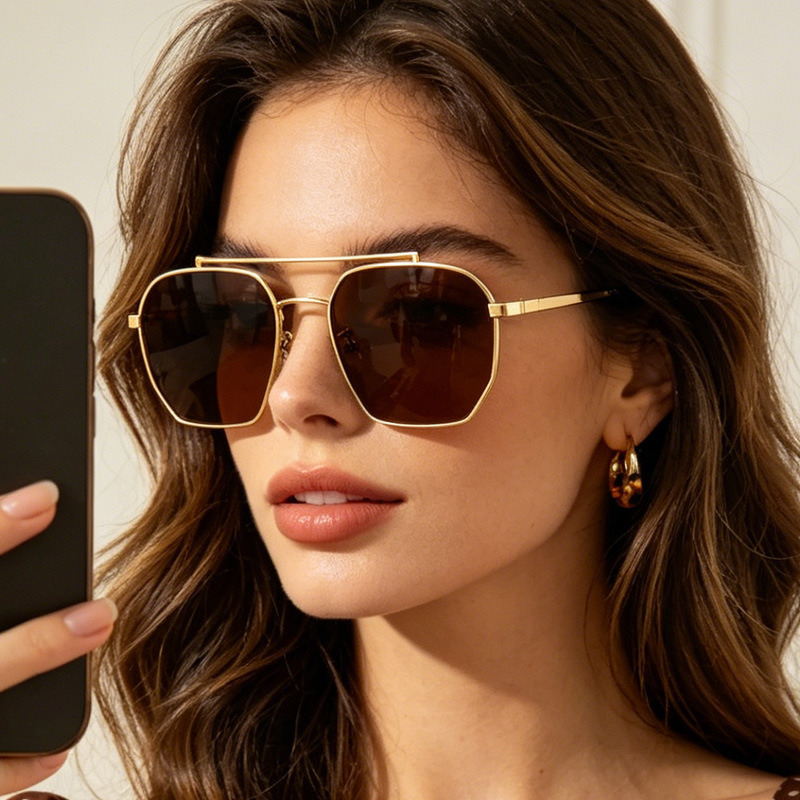 New Metal Double Beam Polarize - Street Fashion Glasses ulasan dan harga