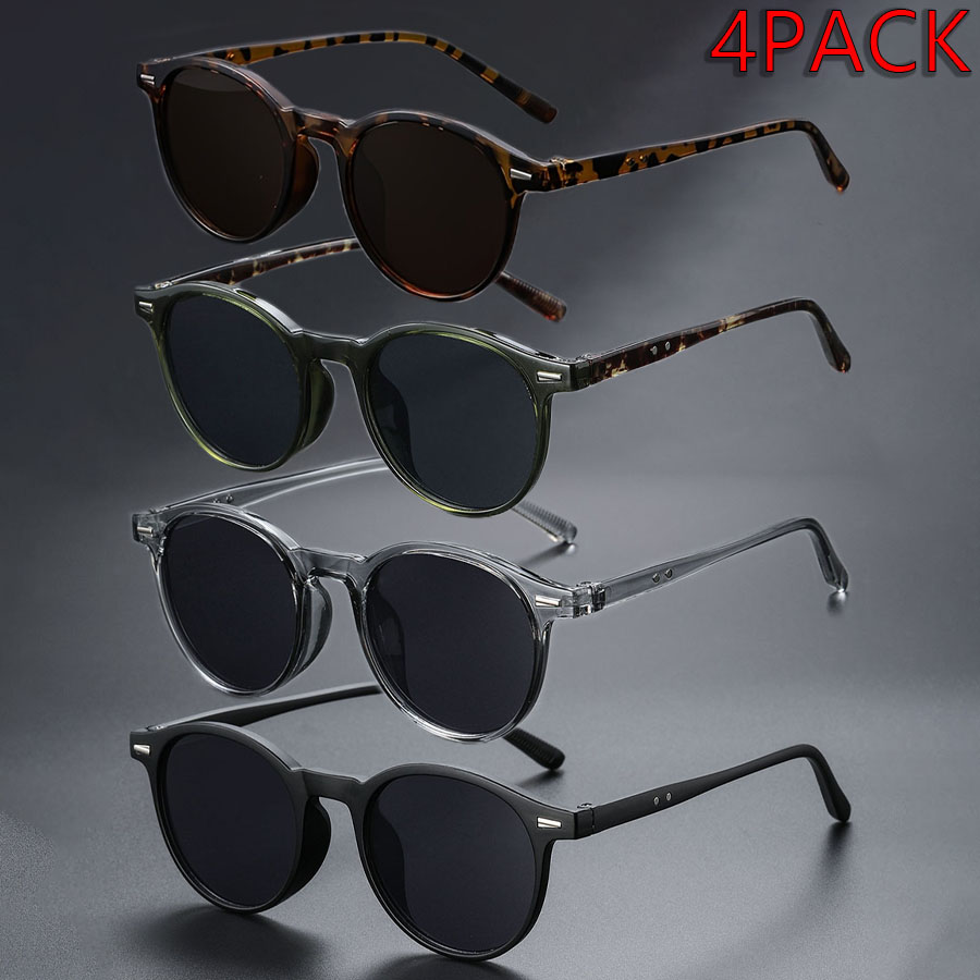 4-pack Fashion Round Frame Tre - Street Fashion Photography ulasan dan harga
