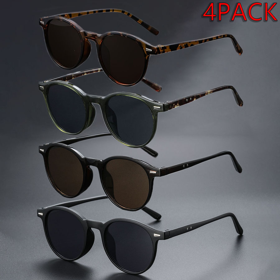 4-pack Fashion Round Frame Tre - Street Fashion Photography ulasan dan harga