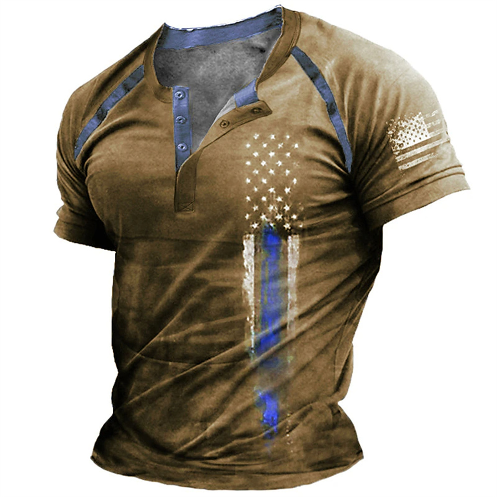 Funny 3D American Flag Print M - Street Fashion China ulasan dan harga