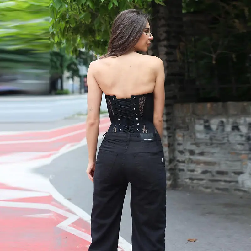 Hottie Top Lace Hollow Sexy Sl - Street Fashion Photography ulasan dan harga