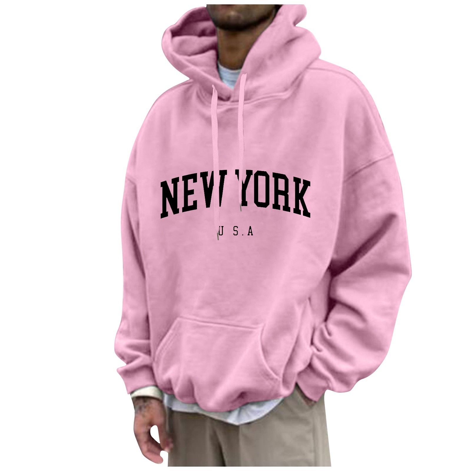 New York Print Mens Hoodies Fa - Street Fashion New York ulasan dan harga