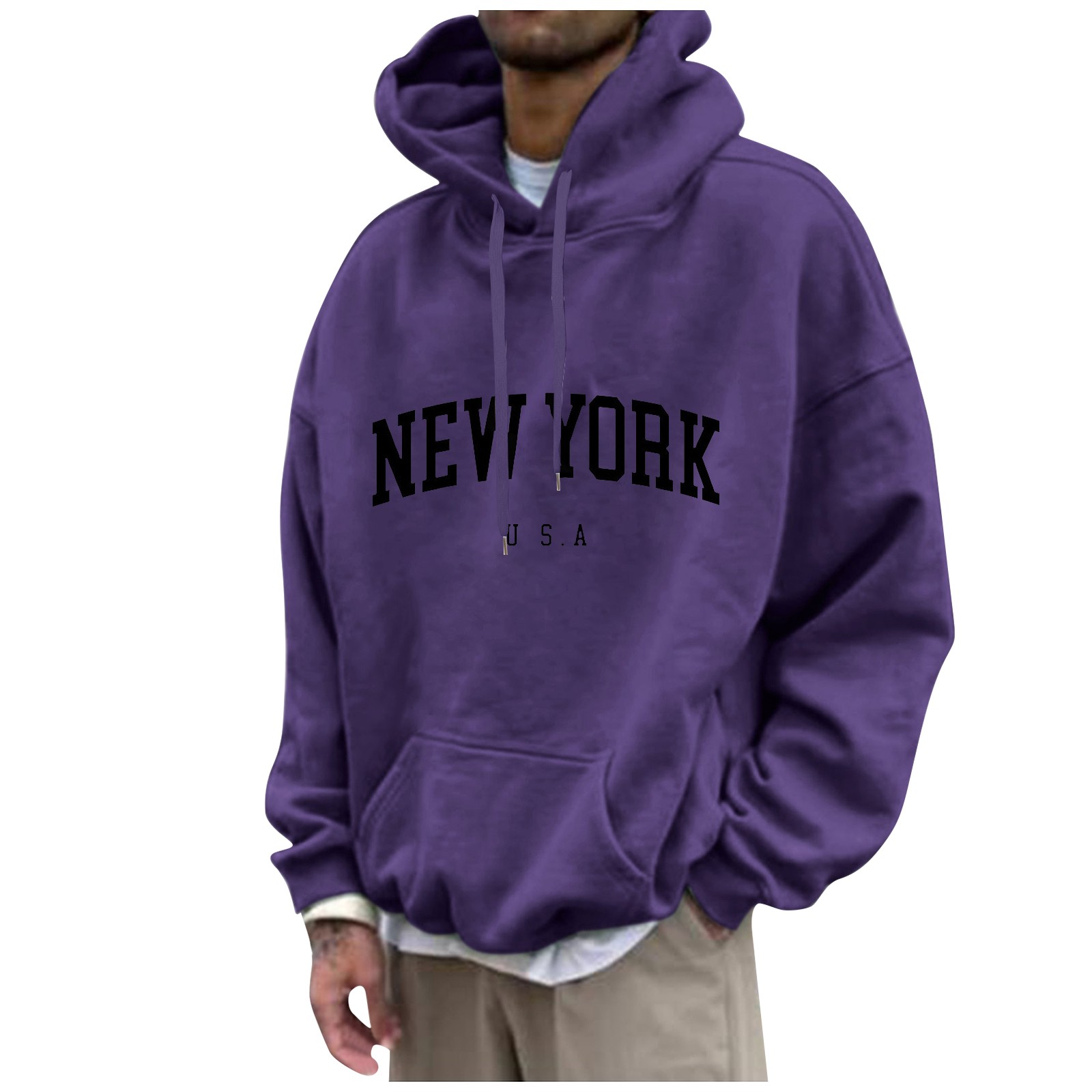New York Print Mens Hoodies Fa - Street Fashion New York ulasan dan harga