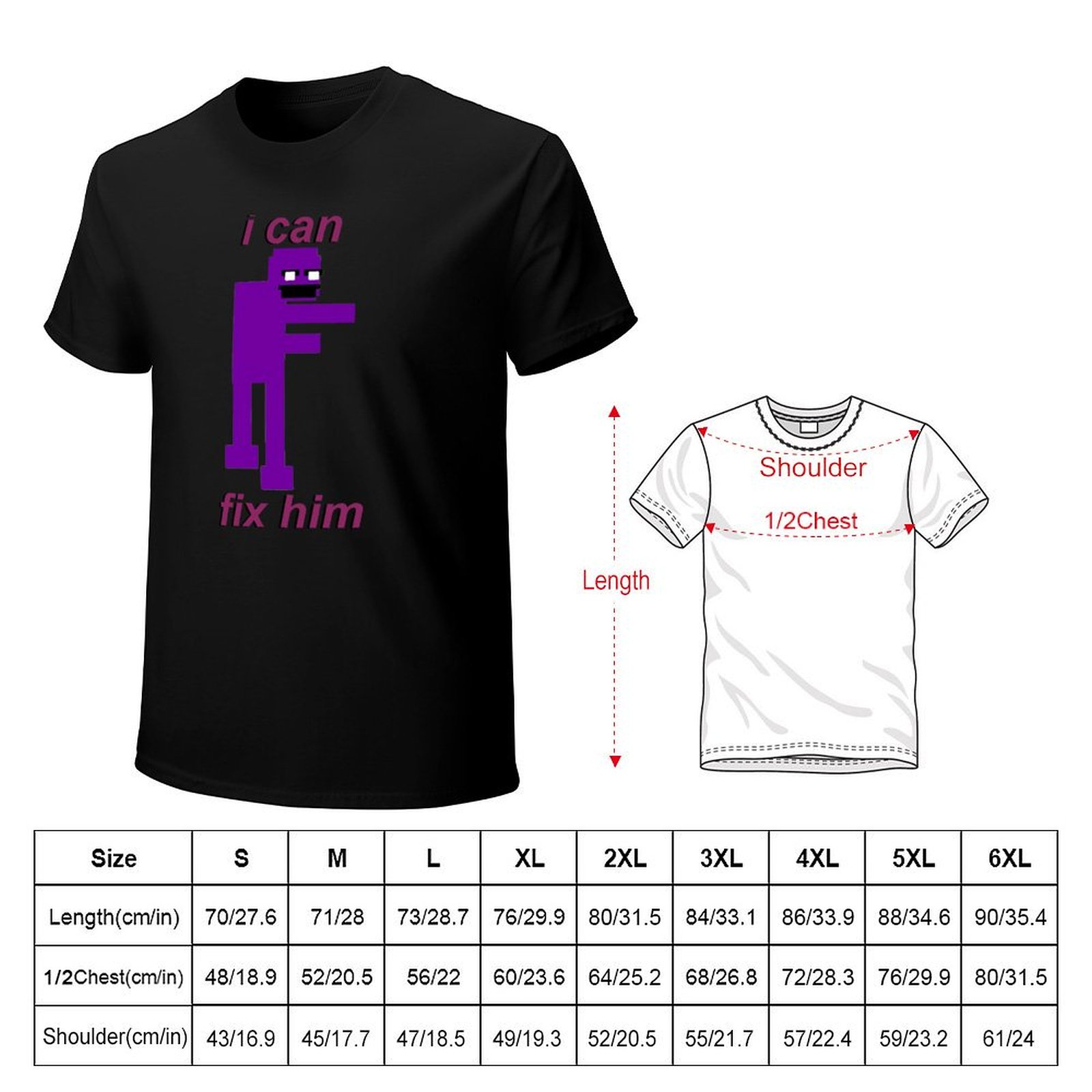 Purple Guy I can fix him T-Shi - Street Fashion For Short Guys ulasan dan harga