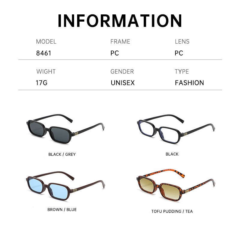 New Small Square Frame Sunglas - Street Fashion Photography ulasan dan harga