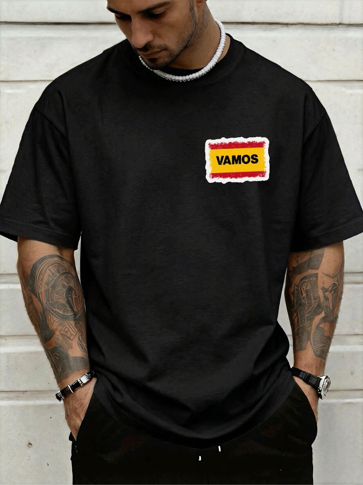 Mens Crew Neck Tee Spain Vamos - Street Fashion In Spain ulasan dan harga
