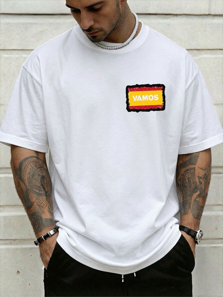 Mens Crew Neck Tee Spain Vamos - Street Fashion In Spain ulasan dan harga