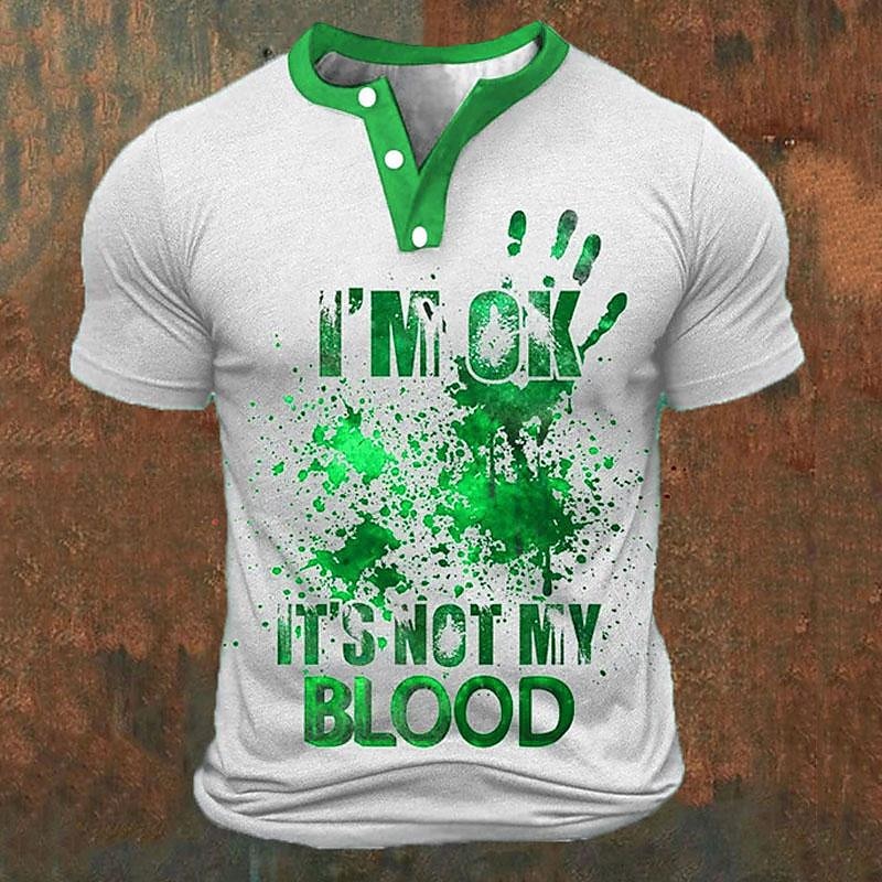 Funny 3D Letter Print Men's He - Street Fashion China ulasan dan harga