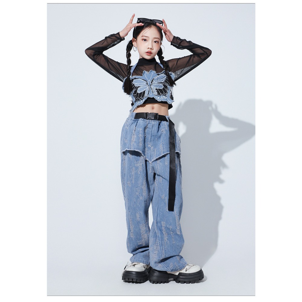 Jazz Hip Hop Dance Set Mesh Lo - Street Fashion Vest ulasan dan harga