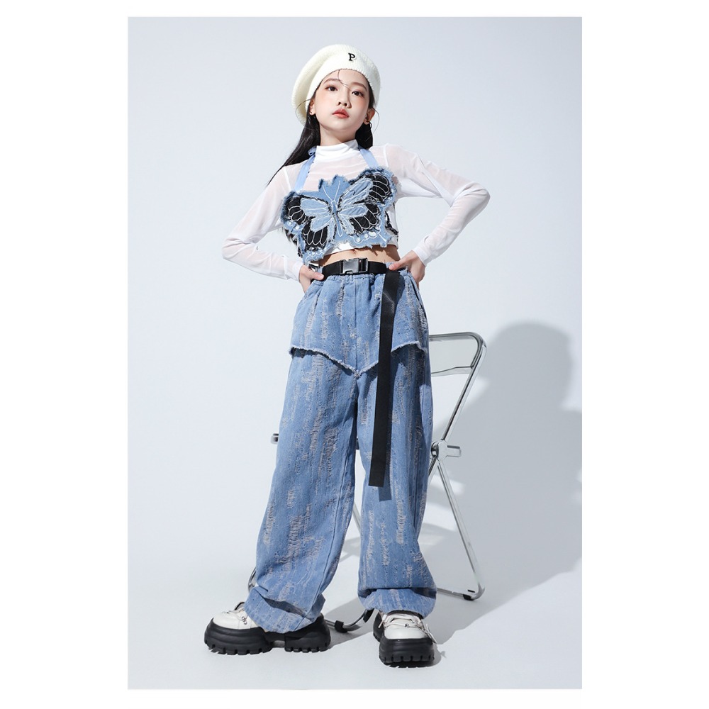 Jazz Hip Hop Dance Set Mesh Lo - Street Fashion Vest ulasan dan harga