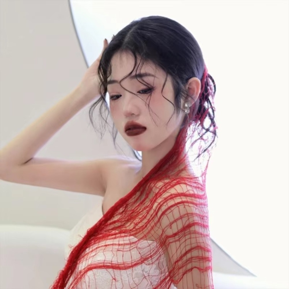 Fashion Distressed Scarf Ragge - Street Fashion Photography ulasan dan harga