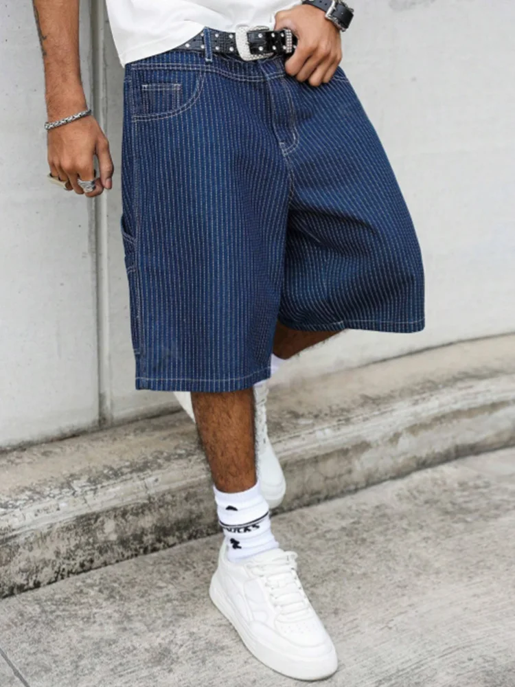 Vintage Hickory Stripe Baggy D - Street Fashion Baggy ulasan dan harga