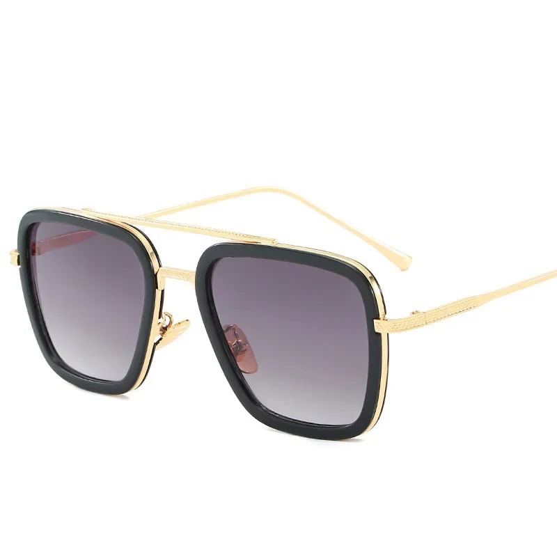 Steam Punk Tony Stark Sunglass - Street Fashion Glasses ulasan dan harga